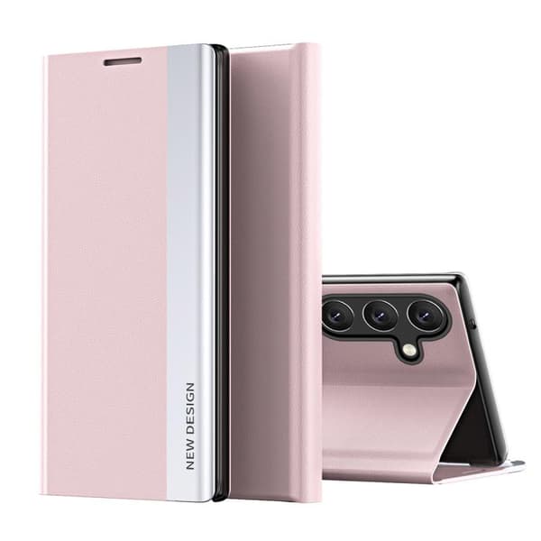 Fodral till Samsung Galaxy S26 Plus, flipfodral PU-läder (rosa)