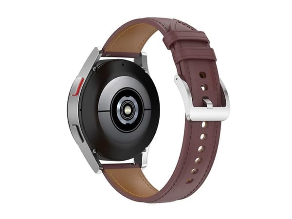 Rem til Garmin Move 3 præget ægte læderurrem sort