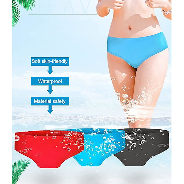 Svømmetrusser til kvinder. Vandtæt strandelastisk silikone Anti-lækage menstruation