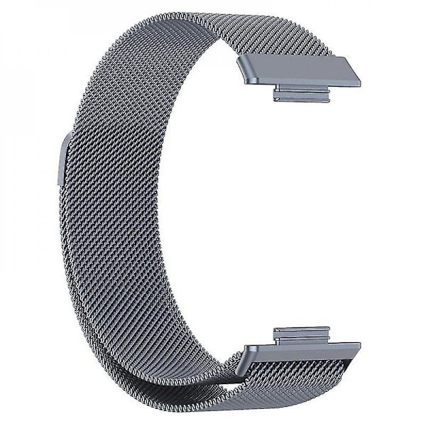 Milanese finmaskigt armband i rostfritt stål, handledsrem kompatibel med Huawei Watch Fit 2/Watch Fit 2 Active GQU Grey Style D