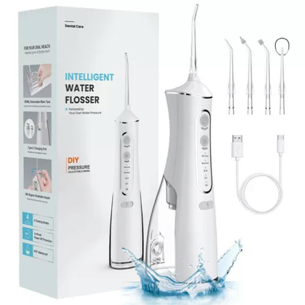 Oral Irrigator Dental Water Flosser Tänder 300Ml Vit