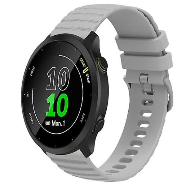 Garmin Forerunner 158 20 mm aaltoileva pistekuvio yksivärinen silikonikellon watch Grey