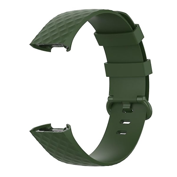 Färgspänne Tpu Watch för Fitbit Charge 4 / Charge 3 Se Olive Green