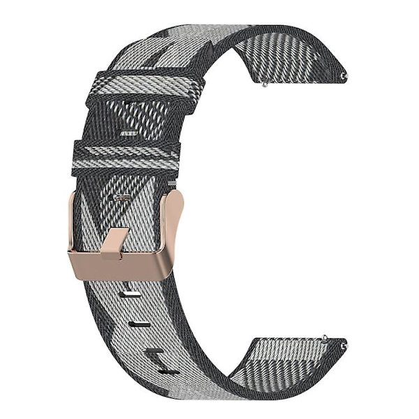 Til Garmin Vivoactive 4 22mm nylonvævet urrem Grey