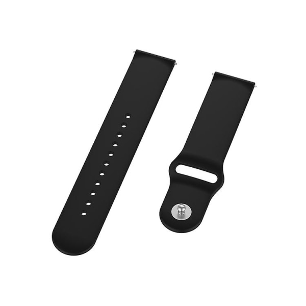 Til Garmin Vivomove 3s / 4s 18 mm omvendt spænde silikone urbånd Black