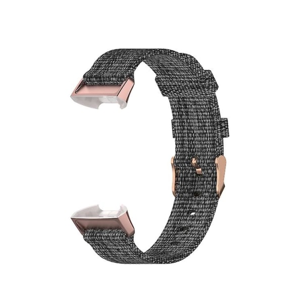 För Fitbit Charge 4 / Charge 3 / Charge3 Se Flätat nylon watch Plasthuvud Dark Gray