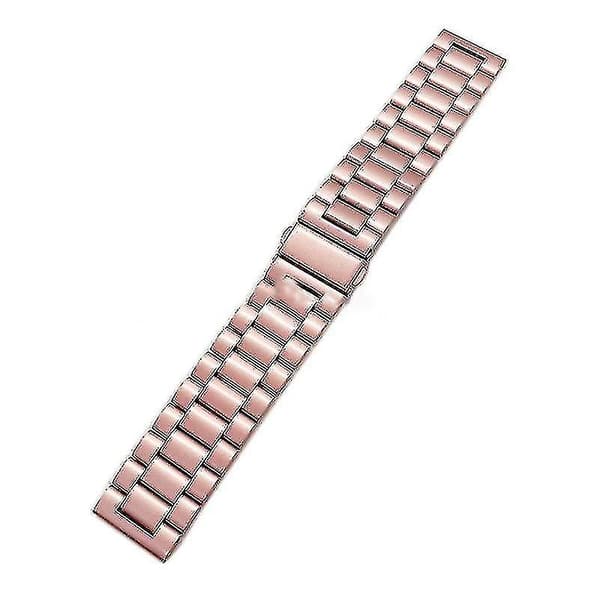 Justerbar rustfrit stålrem til Garmin Venu 2 Plus ur Rose pink