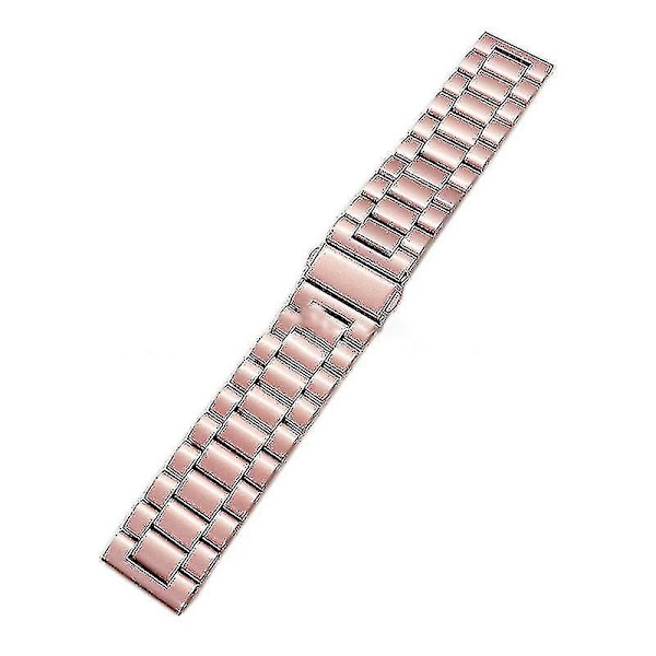 Justerbart armband i rostfritt stål för Garmin Venu 2 Plus Rose pink