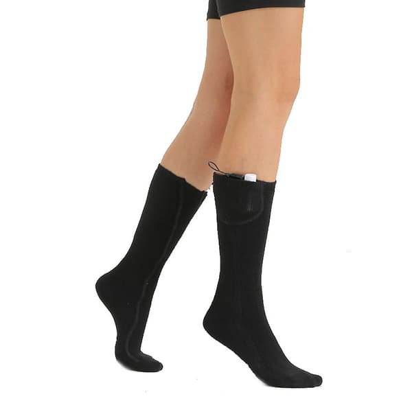 Vinter Varma Utomhusstrumpor Värme Sock Elektrisk Varm Sock Set Black