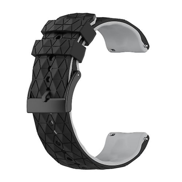 Til Suunto Spartan Sport 24 mm Silikone-urrem i blandede farver Black-Grey