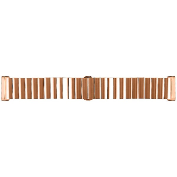 For Fitbit Versa 4 / Sense 2 Universal Butterfly Buckle Metal Watch Band Rose Gold