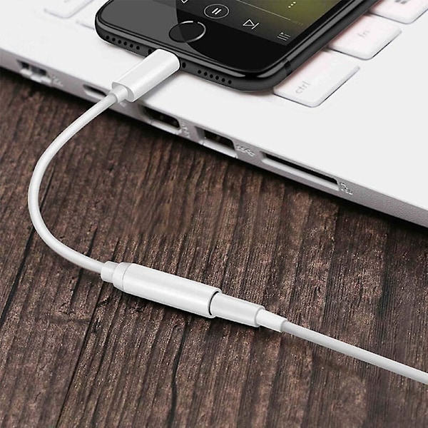 3,5 mm hörlurar, adapter för öronproppar, 2 delar, enkel att använda, kompatibel med Apple iPhone 11 Pro Max X/xs/max/xr 7/8/8 Plus Plug and Play (2 Pi