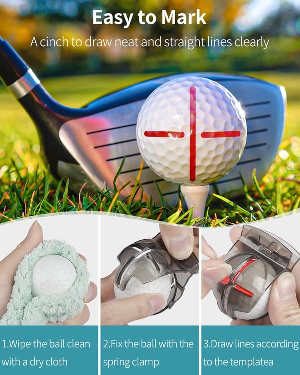 Golfboldjusteringskit med markeringspen og tilbehør