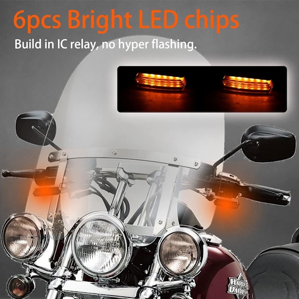 Motorcykel LED Blinklys - Sekventielle Flowing Mini Blinklys