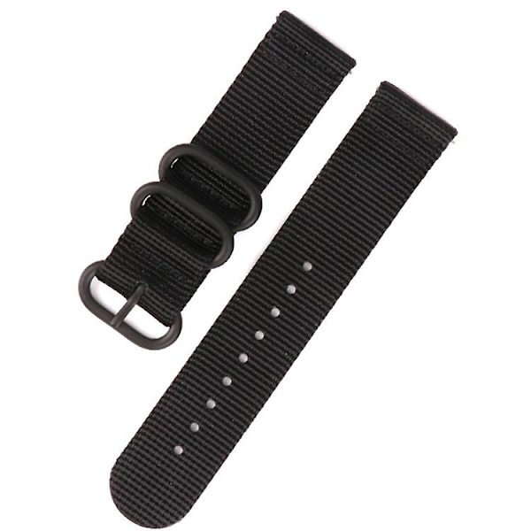 Til Suunto 7 Tre-rings stålspænde Nylon urrem Black