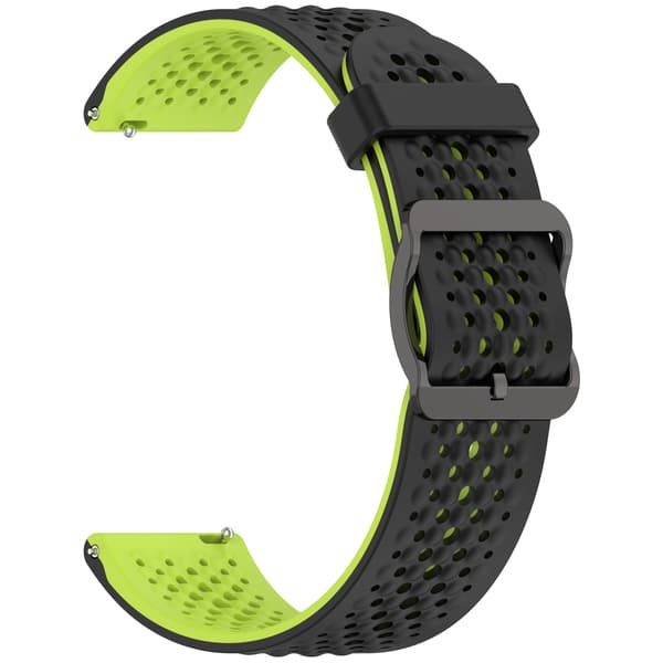 Rem til Xiaomi Redmi Watch 5 Active/watch 5 Lite 22mm tofarvet silikone urrem (sort grøn)