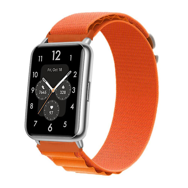 Alpine Loop Ranneke Huawei Watch Fit 2 Ranneke Tarvikkeet Ranneke Nylon Kellonranneke Rannekoru Correa Huawei Watch Fit2 Ranneke orange