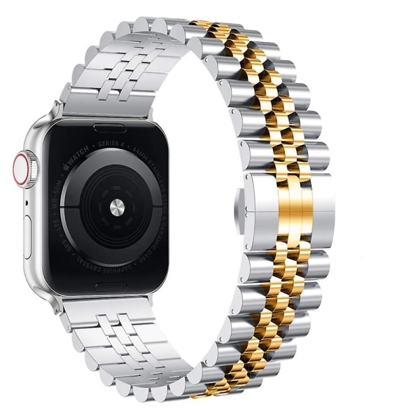 Metallrem for Apple Watch 49 mm 40 mm 41 mm 42 mm 44 mm 45 mm Luksusrem i rustfritt stål Tilbehør for Iwatch 8 7 6 5 4 3 2 Se Silver gold 42mm 44mm 45mm 49mm