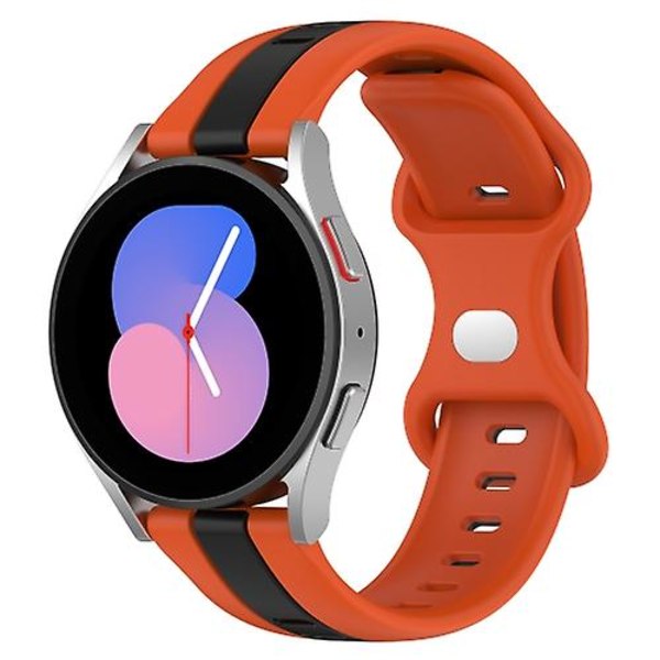 For Garminmove Luxe 20 mm sommerfuglspenne Tofarget silikonklokkerem Orange-Black