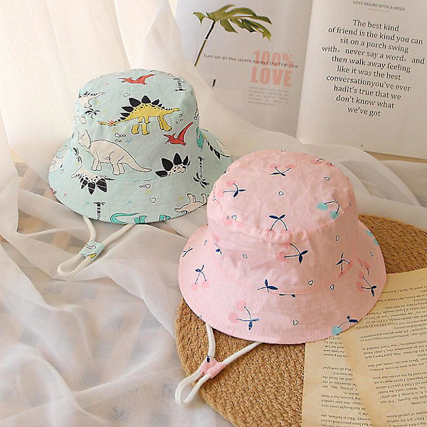 Dinosaur Fruit Print Baby Sun Hat Pehmeä Outdoor Girl Boy Bucket Hat style2