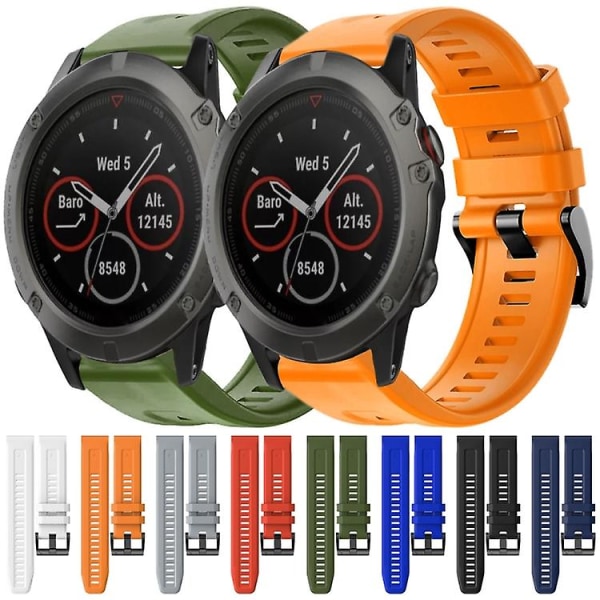 Garmin Fenix ​​5x Sapphire Metal Solki, yksivärinen watch Orange