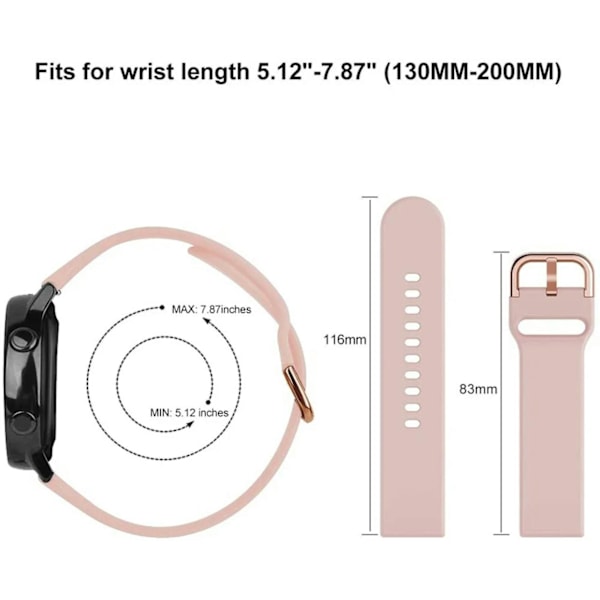 Silikoniranneke Amazfit GTS/GTS 2/GTS 2e/GTS 2 mini/GTR 42mm -rannekke, 20mm rannekkeen vaihtorannekkeet pikalukitusrannekkeet Amazfit Bip/Bip Lite/Bip S/Bip U -rannekkeille
