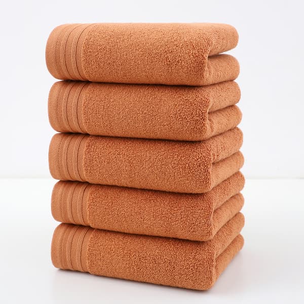 rene bomuldshåndklæder Bløde og absorberende til rejser, hotel 5 stk karamel/73x34cm