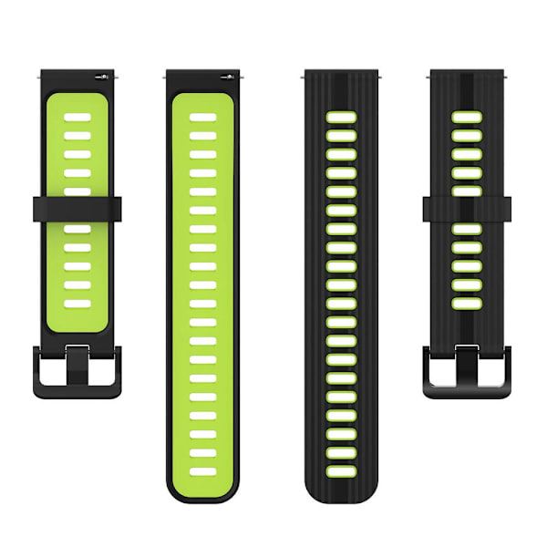 Silikoneurrem til Huawei Watch GT 3 42mm 2 Black Lime Green