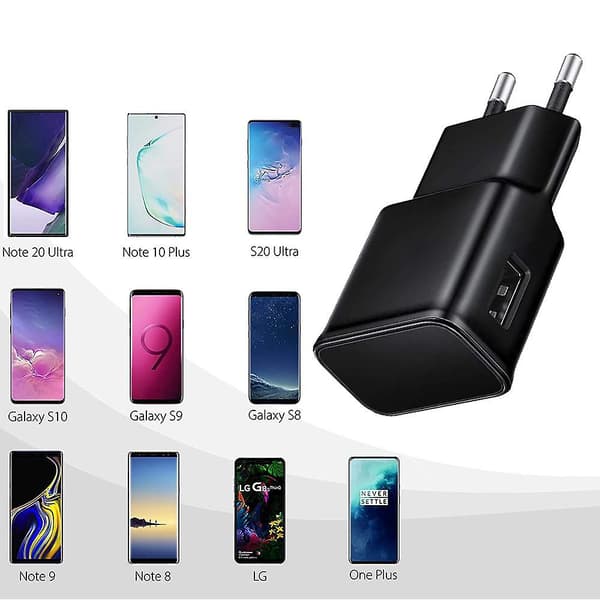 Adaptiv snabbladdningsväggladdare med USB C-kabel