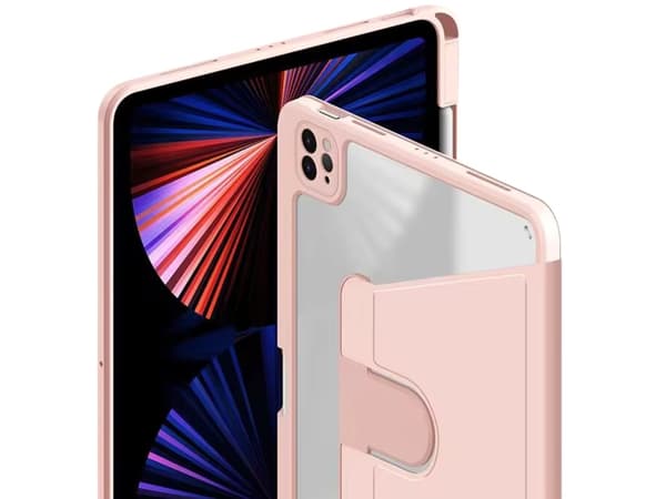 Crystal Folio Case 360º Rotasjon for Redmi Pad Se 11 2023 Rosa