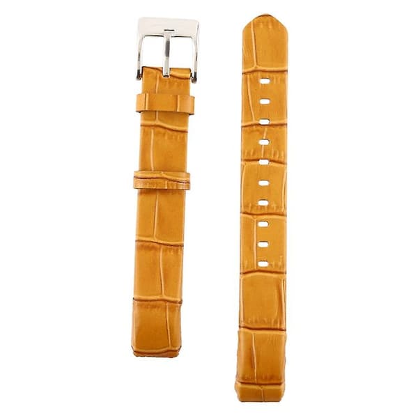 Smart Watch Shiny Leather Watch Band For Fitbit Alta Lemon Yellow