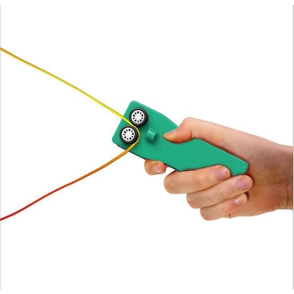 Handhållen Zip String Rope Launcher Thruster Loop Lasso String Shooter Toy green