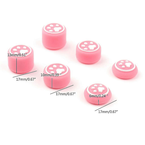 For Switch / Lite / Oled Analog Stick Cover 6pc Katteklo Tommelfinger Greb-hætter