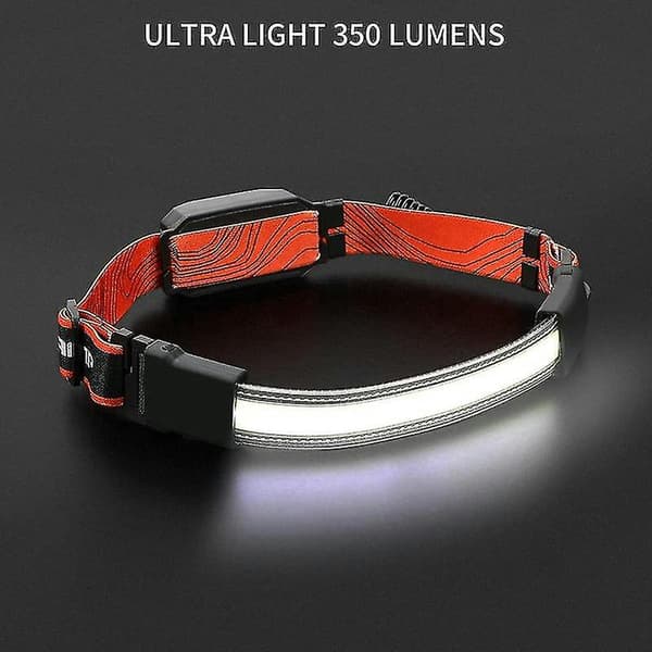 Led Hodelykt Bred Stråle Hodelykt Lys COB Led Hodelykt Med 3 Lysmoduser For Fiske Løping Og Camping