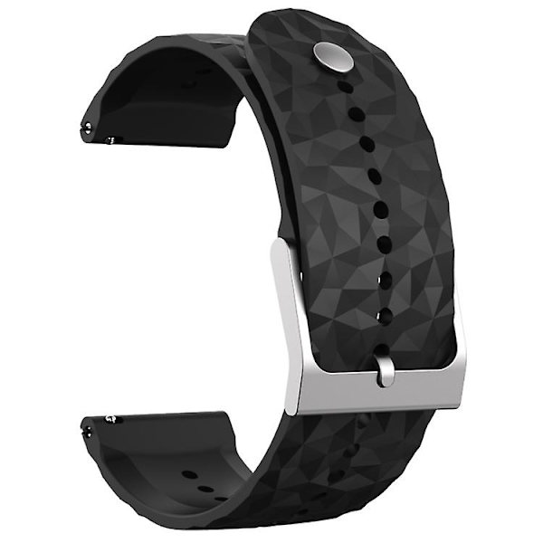 Til Suunto 9 Rhombus Texture Silicone Watch Band Black