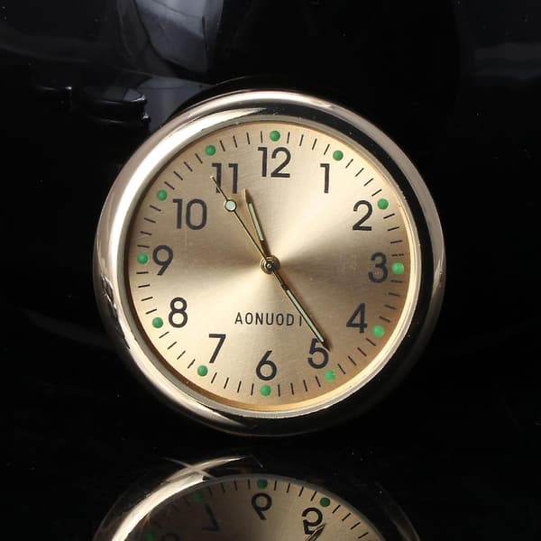 Universal bilklocka Stick-on elektronisk watch Dashboard Noctilucent dekoration för suv bilar Black