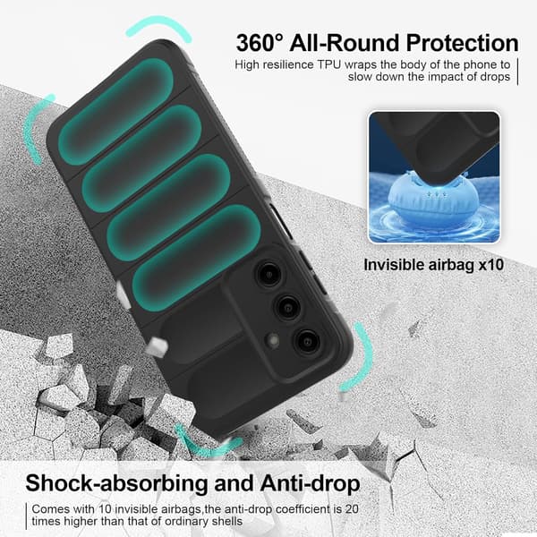 Etui til Samsung Galaxy A55, støtsikker silikon, hvit