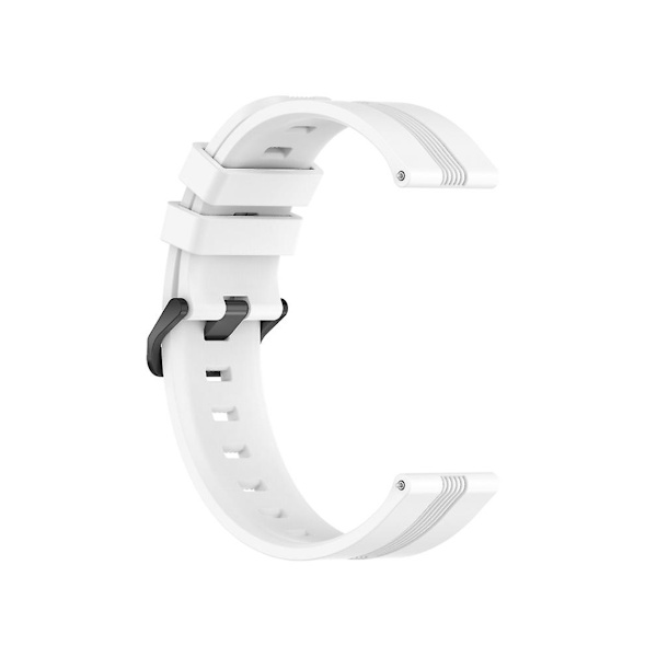 Rem for Garmin Venu 20 mm hvit silikon konkav stripe klokkestropp