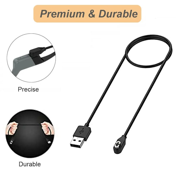 Laddare för Shokz Openrun/Openrun Pro/Openrun Mini/Aftershokz Aeropex och Opencomm, (2-pack, 3,3ft/1m)