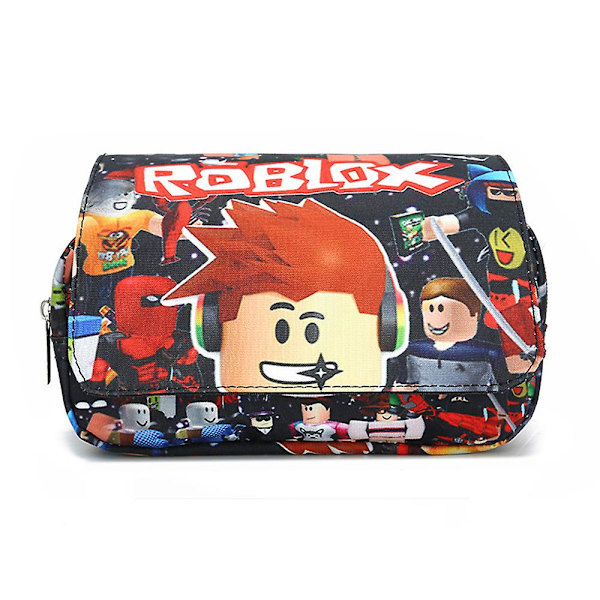 Roblox- printed kaksikerroksinen case kynäpussi paperitavaroiden organizer