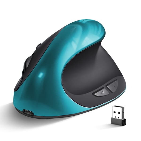 Trådlös 2.4G Ergonomisk Vertikal Mus blå