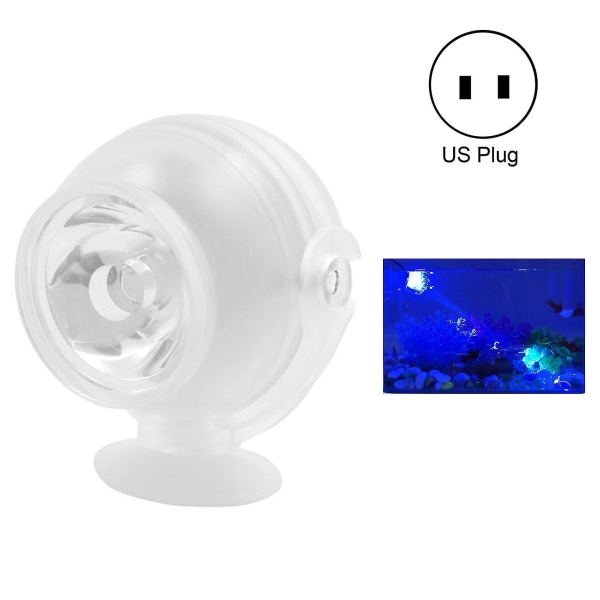 Färgglada Led Aquarium Fish Tank Spot Lampa Dykning Spotlight Upplysta lampor Blue US Plug
