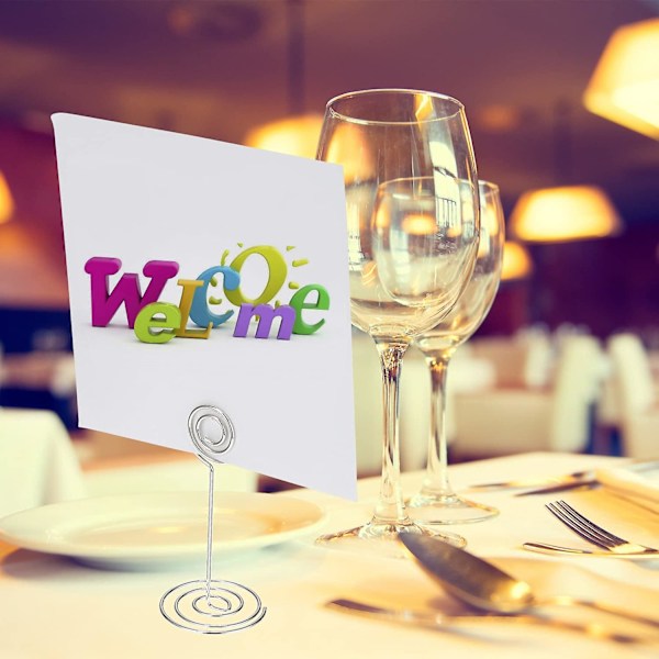 12 Pakke Bord Antal Kortholdere Foto Holder Stande Placer Papir Menu Clips, Cirkel Form