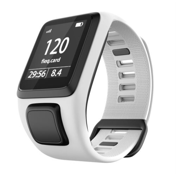 Ersättningssilikonrem för TomTom Adventurer / Runner 2 3 / Spark 3 White