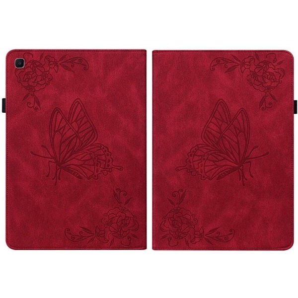 Samsung Galaxy Tab S6 Lite 10.4 2020 Sm P610/p615 Butterfly Punainen Tablettikotelo