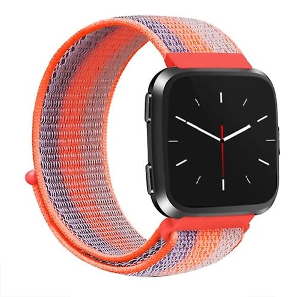 For Fitbit Versa 1 / 2 universal klokkerem i nylon Orange Blue