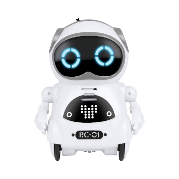 Pocket RC Robot Talking Interaktiv Dialog Stemmegenkendelse Optagelse Sang Dans Hvid
