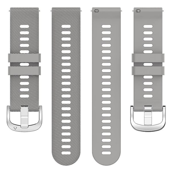 Til Garmin Venu 2plus 20mm Cross Textured Silicone Watch Band Light Grey