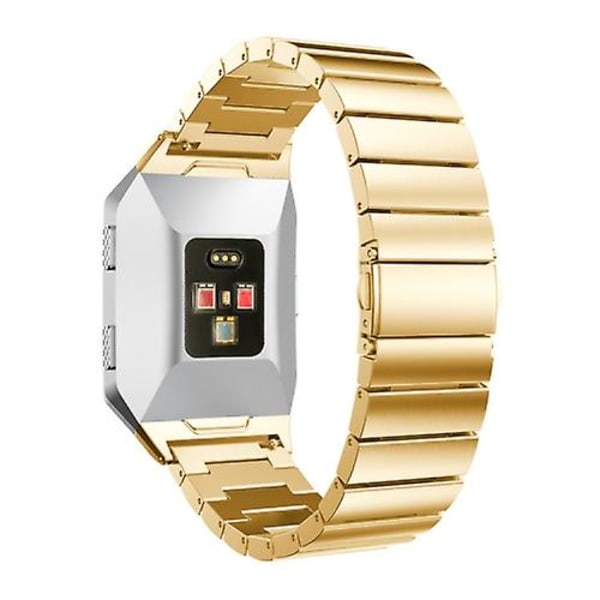 Til Fitbit Ionic urrem i rustfrit stål Golden