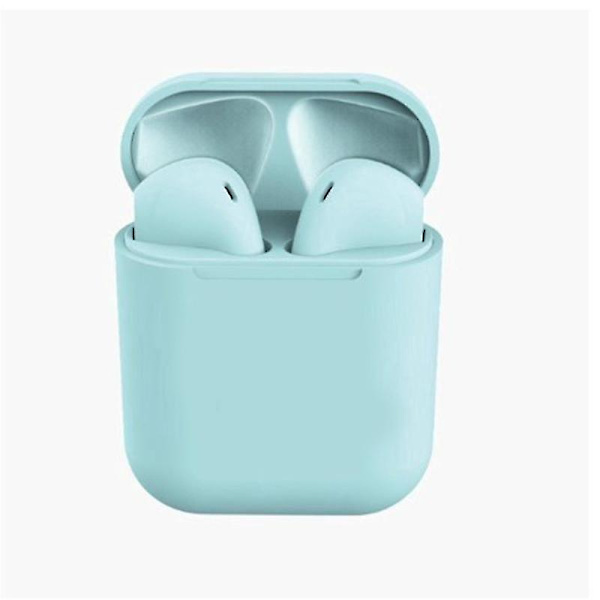 Himmelblå opptasker 1 par mini trådløse bluetooth headset øretelefoner øretelefoner m/oplader earbu z28
